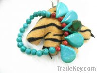 Sell Fashion Jewelry Natural Turquoise Coral Beads Bracelets