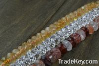 Sell Semi precious stone rondelle beads Citrine crystal beads