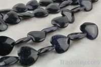 Sell Blue Sandstone Heart Shape Stone loose Beads for DIY jewerly