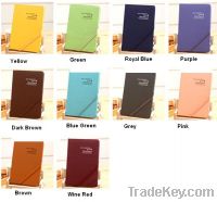 Sell   Wholesale soft leather cover 100 sheets multi-color diary book