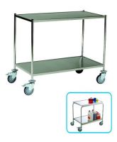 Sell Detachable Two-layer Stainless Steel Dinning Trolley(Round Tube)