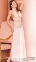 White dress, long dress halter dress