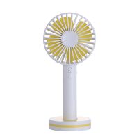 Handheld Mini Fan 2000mAh Huge Capacity Rechargeable Personal Small Fan Portable Cooling Desktop Fan Support Wireless & Micro USB Charging for Home Office Household Outdoor Traveling Trip-White