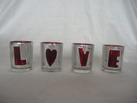 Sell glass candle holders with plating