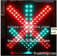 Sell 300mm(12") 12v led indicator light with red cross&green arrow
