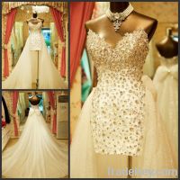 beautiful crystal wedding dress