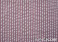 Sell CVC Yarn Dyed Seersucker shirt fabric