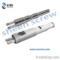 Sell 90 conical twin/double screw and barrel/cylinder for pipe extrude