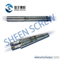 Sell conical twin screws and barrels/cylinder for PE pipe sheet extrud