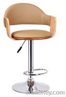Sell Leather Bentwood Bar Stool with Chroming Base