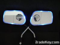 Sell motorcycle rearview mirrors with mp3 and FM and blue lights