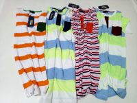 Wholesale Cheap Striped O Neck T Shirts / Cotton Sweat Proof Summer T-Shirt