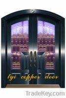 sell copper door with high quality glass