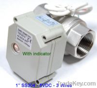 TF25-S2-C, DN25 SS304 water valve electric 5V 2/3/5 wires