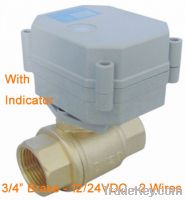 3/4'' Brass 2 way motorized ball valve 12V/24V 2/3/5 Wires