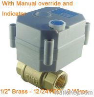 12V/24V 1/2'' BSP/NPT Manual Override Heating electric valve