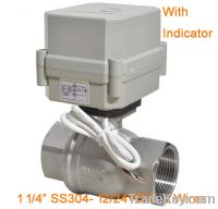 2 Way 1 1/4'' SS304 Electric Ball Valve 12V/24V 2/3/5 wires