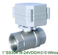 1'' SS304 9-24V 3 Wires electric valve for water heater pump heating