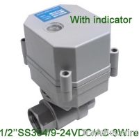 9-24V 3 Wires SS304 1/2'' Actuated Ball Valve for water control system