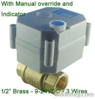 TF15-B2-B 1/2'' NPT/BSP Motorized Valve with Manual 9-24V 3 Wires