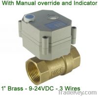 1'' NPT/BSP Actuated Ball Valve with Indicator 9-24V 3 Wires