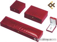 croco leather jewelry display box set