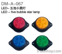 LED star lamp with five bulbs