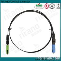 SM Simplex E2000/APC-MU fiber optic patch cord