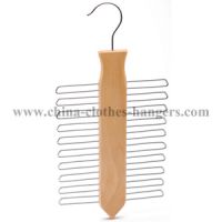 Wooden Tie Hanger with Decorative Tie Shaped Body