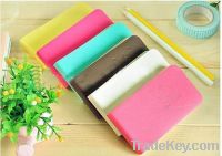 PU leather cover notebook with color page