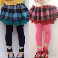 Sell New Kids Toddlers Girls Pink/Blue Tutu Skirt Cotton Leggings Pant