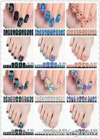 M025-030 Polish Water Print Nail Stickers have 70 style for mix