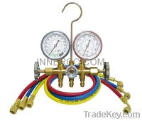 Brass Manifold Gauge R12. R22. R134a. R404A, R407C R410a