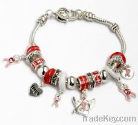 Sell new glass beads bracelet jewelry with 925 silver plating
