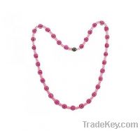 Sell shamballa bead pink necklace pendants jewelry accept paypal