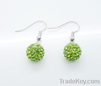 Sell new green beads earring necklace jewelry