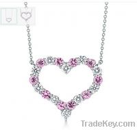 Sell new heart necklace with crystal pendant