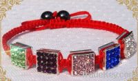 Sell many colors crystal bracelet knit jewelry