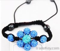 Sell new shamballa beads blue bracelet paypal