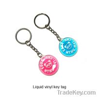 Liquid vinyl key tag