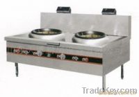 Supply double fry stove, stainless steel double fry kitchen, kitchen e