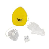 First Aid Kit  Vinyl Gloves Face Shield Mask