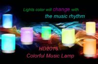 Wholesale professional customed led colorful music lamp with blue tooth speaker FM radio