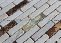 Sell stone mix glass subway mosaic