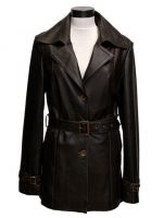 wholesale price sheep leather jacket with fox fur trim for women