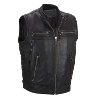 leather riding vest