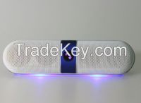Hot Sale Wireless Pill Bluetooth Speaker with LED disco light, FM Radio, USB and TF card slot
