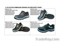 Sell PU OUTSOLE EMBOSSED GENUINE LEATHER SAFETY SHOES