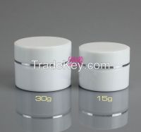 White plastic jar, cream jar, cosmetic jar, plastic lotion jar