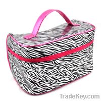 Sell Zebra red trim pu cosmetic case